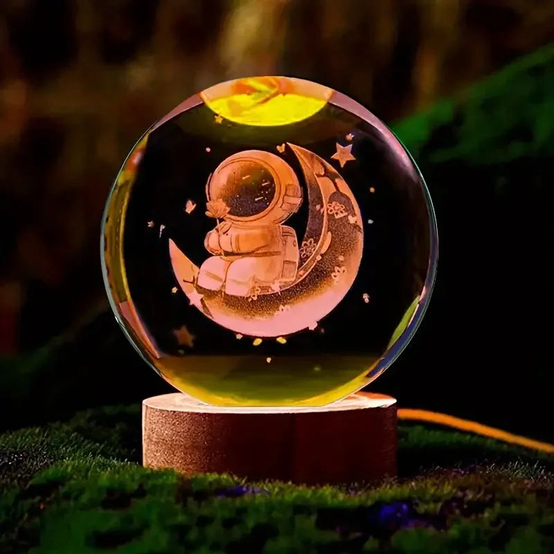 Crystal Ball Ornament - Astronaut